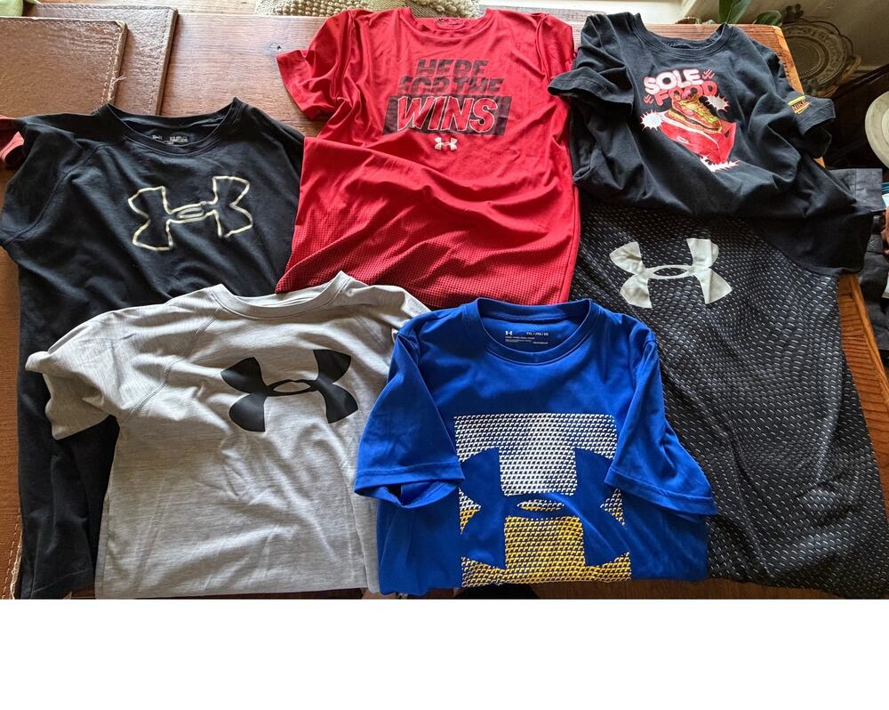 Nike Under Armour Bundle 6 Youth XL T Shirts